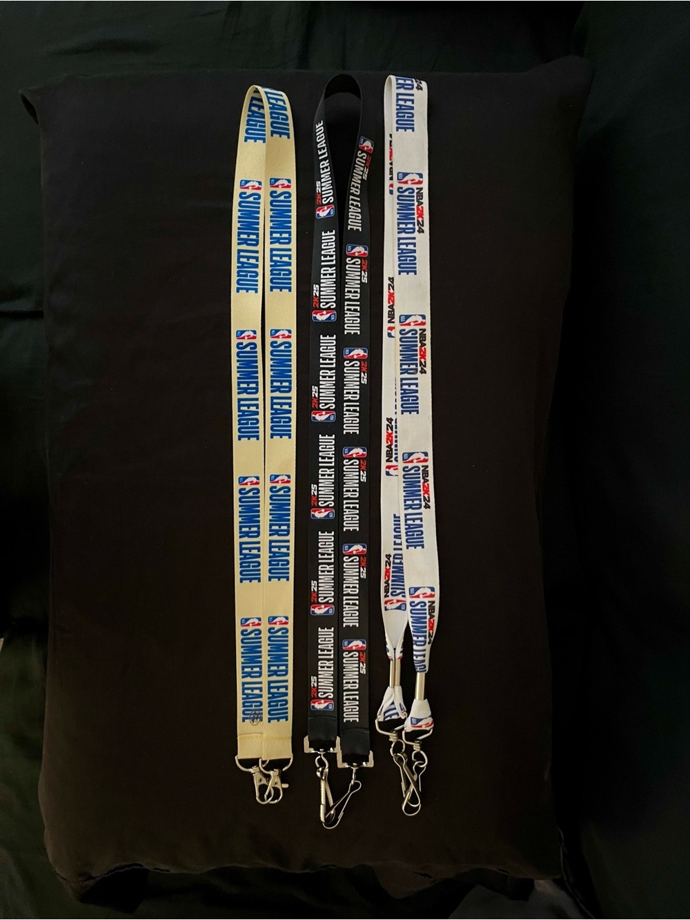 3 NBA Summer League Lanyard Set in Yellow, Black, White